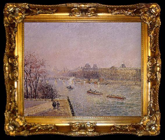 framed  Camille Pissarro early in the Louvre, ta009-2